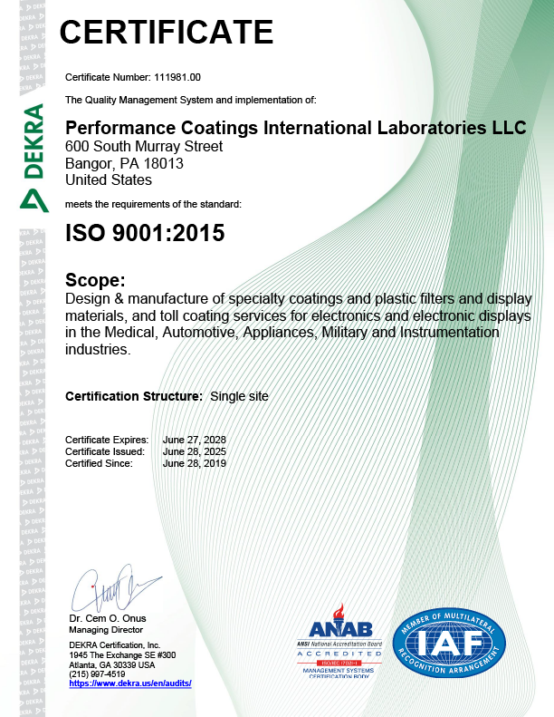 PCI-Labs-ISO-9001 - PCI Labs PCI Labs ISO 9001 Certificate